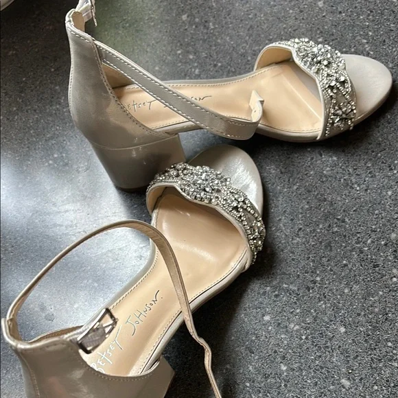 Betsey Johnson Silver Rhinestone Bridal/Wedding Heels - Picture 5 of 5